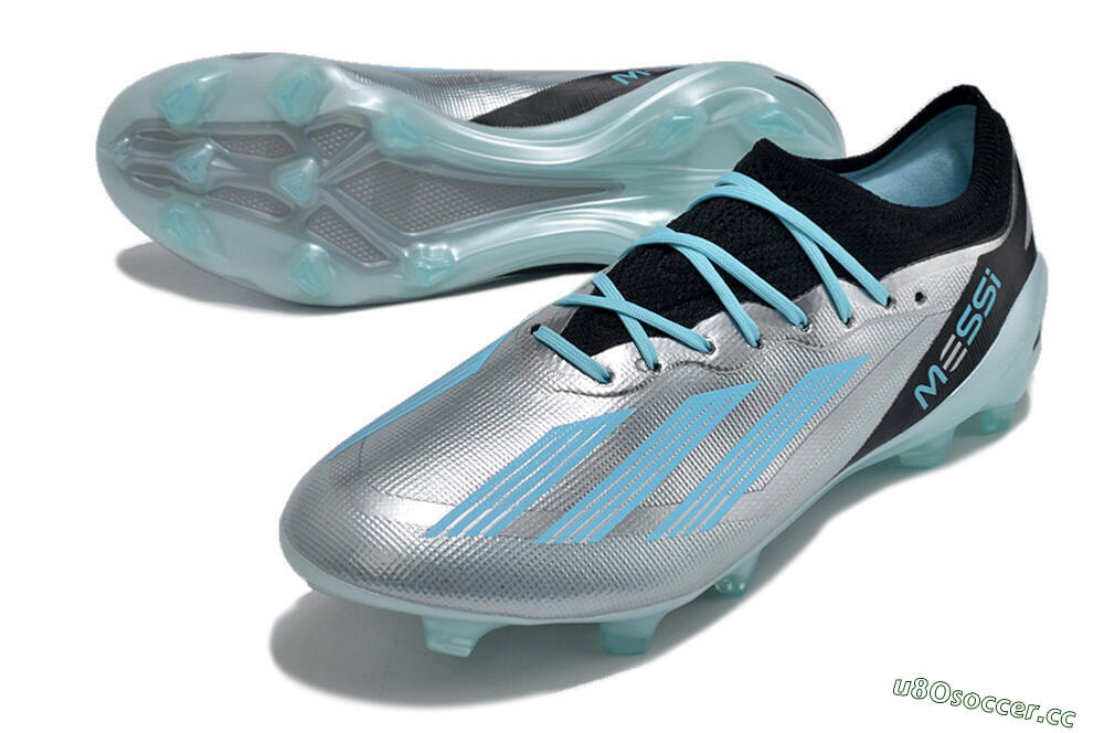 Unisex Adidas X Speedportal .1 2022 World Cup Boots FG Firm Ground Low-Tops Football Boots - Silver/Blue/Black 3