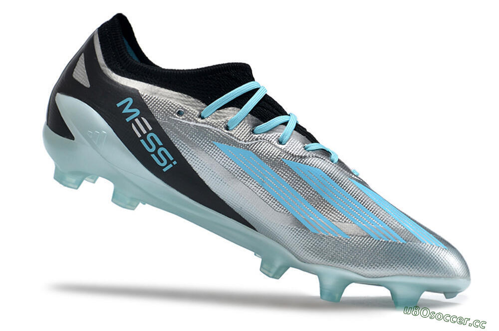 Unisex Adidas X Speedportal .1 2022 World Cup Boots FG Firm Ground Low-Tops Football Boots - Silver/Blue/Black 4