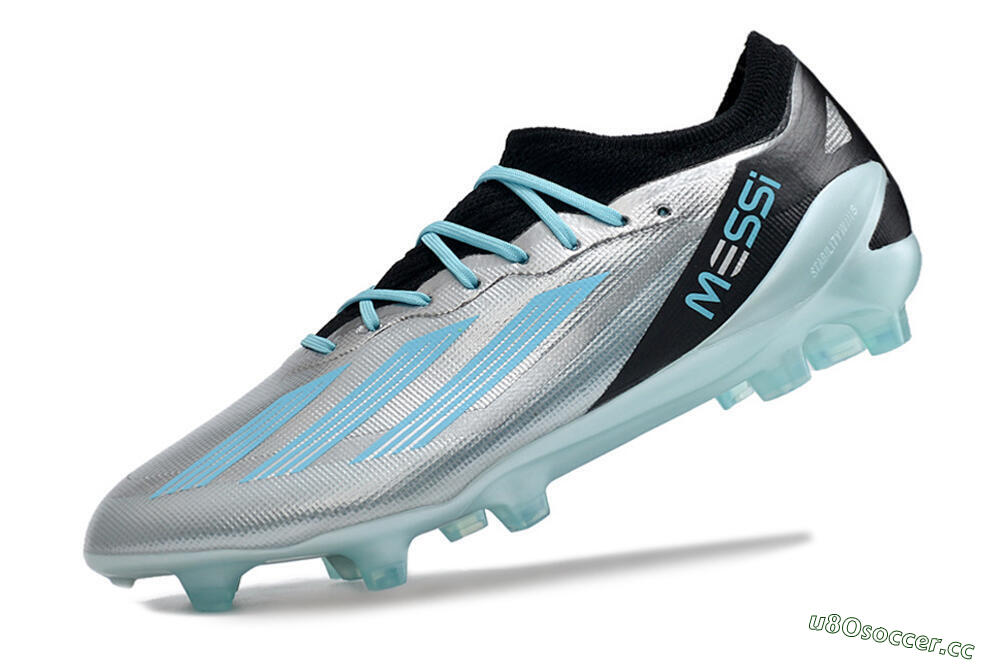 Unisex Adidas X Speedportal .1 2022 World Cup Boots FG Firm Ground Low-Tops Football Boots - Silver/Blue/Black 5