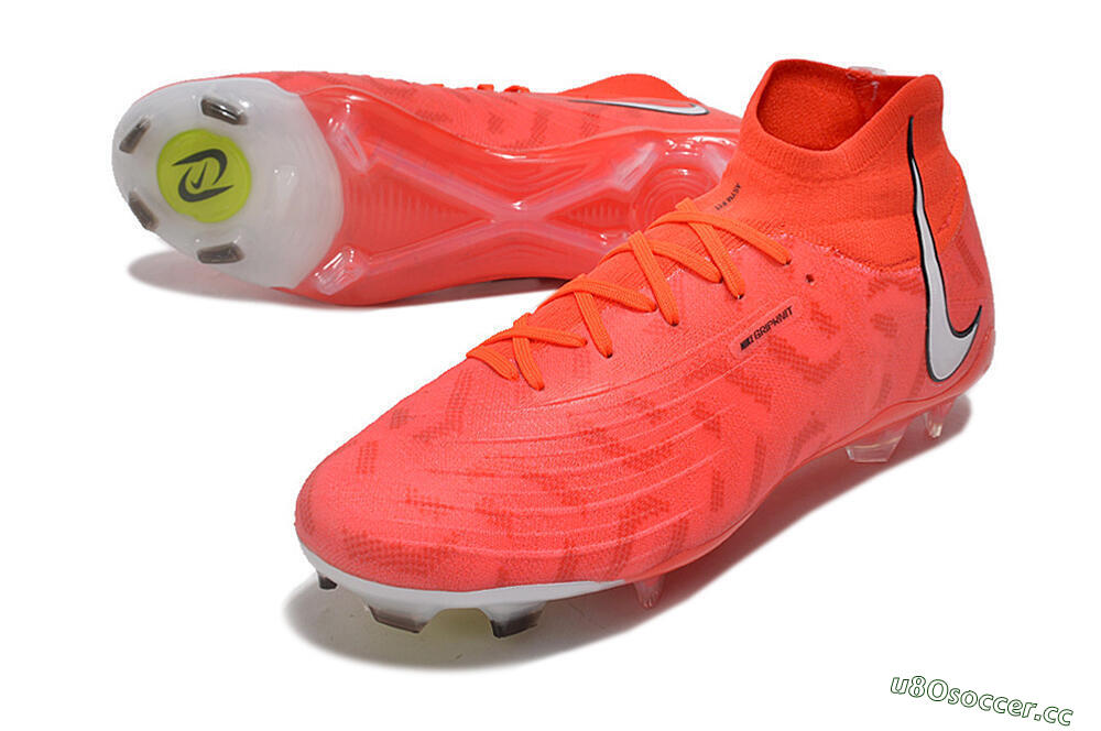 Men's Nike Phantom Luna Elite FG Firm Ground High-Tops Football Boots - Pink/White/Black 3
