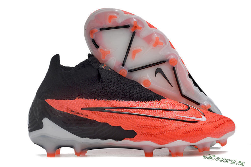 Men's Nike Phantom GX Elite FG Firm Ground High-Tops Football Boots - Red/Black/White 2
