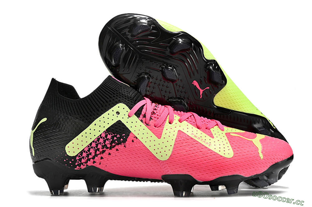 Unisex Puma Future Ultimate FG Firm Ground Low-Tops Football Boots - Yellow/Pink/Black 2