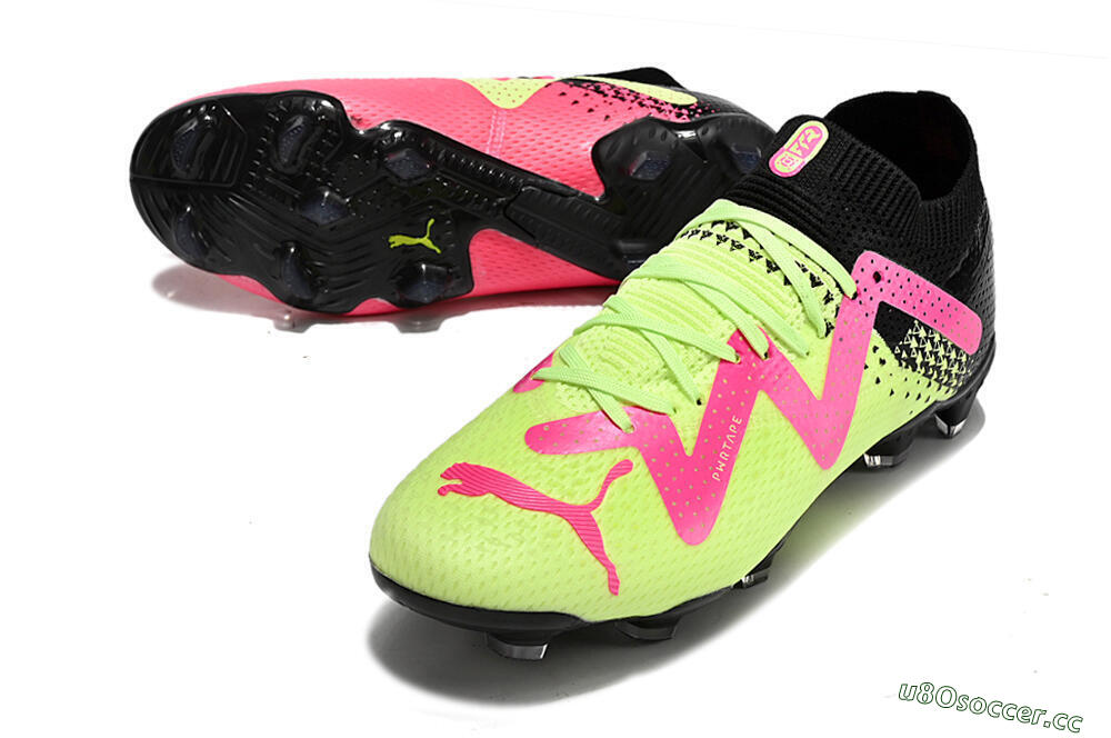 Unisex Puma Future Ultimate FG Firm Ground Low-Tops Football Boots - Yellow/Pink/Black 3