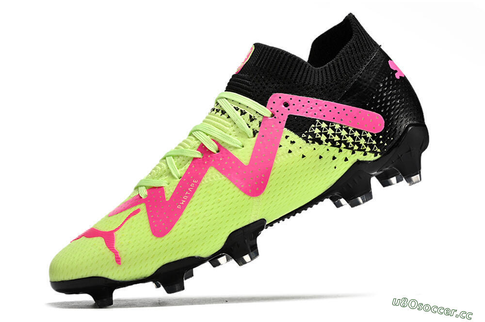 Unisex Puma Future Ultimate FG Firm Ground Low-Tops Football Boots - Yellow/Pink/Black 8