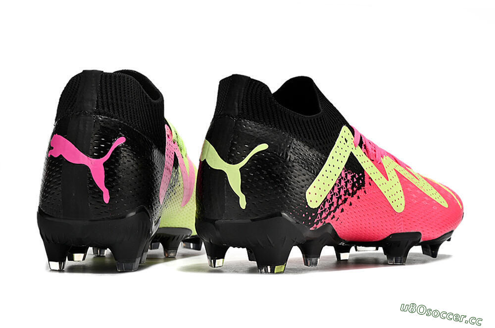 Unisex Puma Future Ultimate FG Firm Ground Low-Tops Football Boots - Yellow/Pink/Black 9