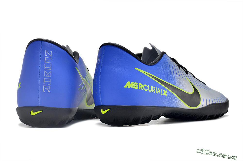Men's NIke Mercuricalx Victory 6 TF Artificial Turf Low-Tops Football Shoes - Silver/Blue/Green/Black 6