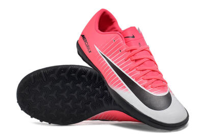 Men's NIke Mercuricalx Victory 6 TF Artificial Turf Low-Tops Football Shoes - Pink/Grey/Black