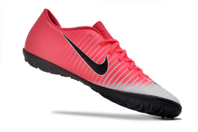 Men's NIke Mercuricalx Victory 6 TF Artificial Turf Low-Tops Football Shoes - Pink/Grey/Black