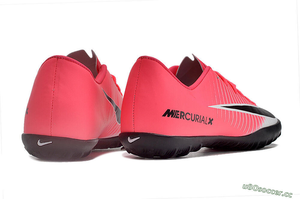 Men's NIke Mercuricalx Victory 6 TF Artificial Turf Low-Tops Football Shoes - Pink/Grey/Black 6