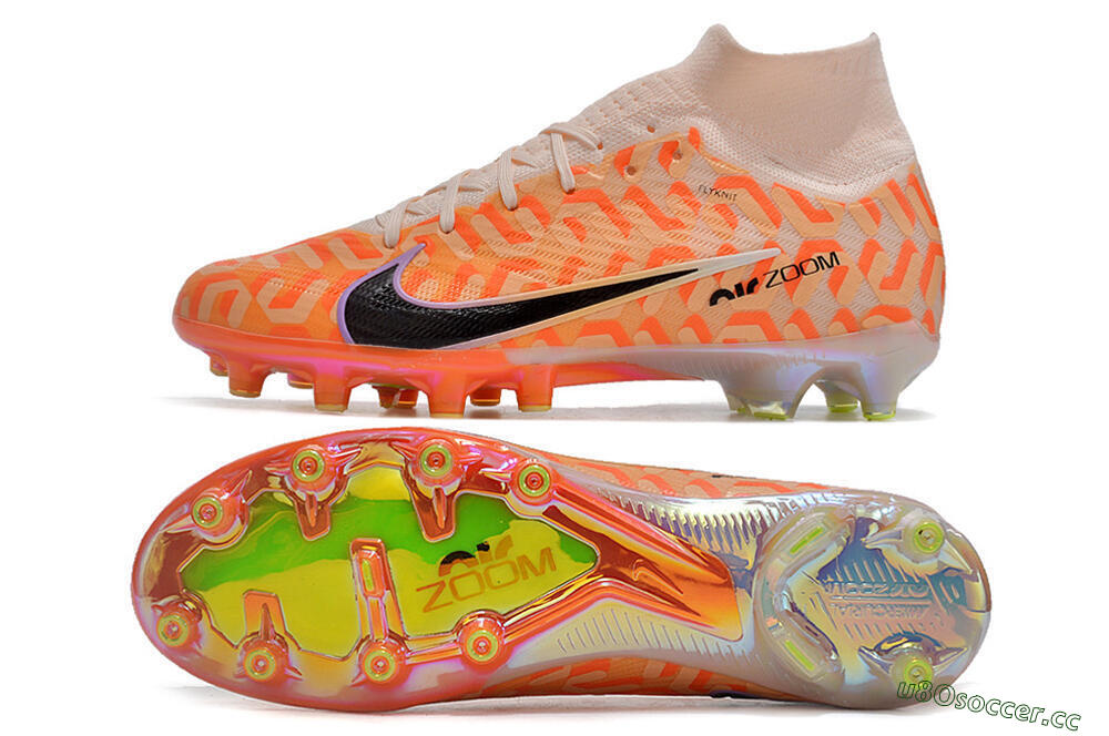 Unisex Nike Air Zoom Mercurial Superfly 9 Elite AG Artificial Grass High-Tops Football Boots - Pink/Black/Purple 1