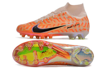 Unisex Nike Air Zoom Mercurial Superfly 9 Elite AG Artificial Grass High-Tops Football Boots - Pink/Black/Purple