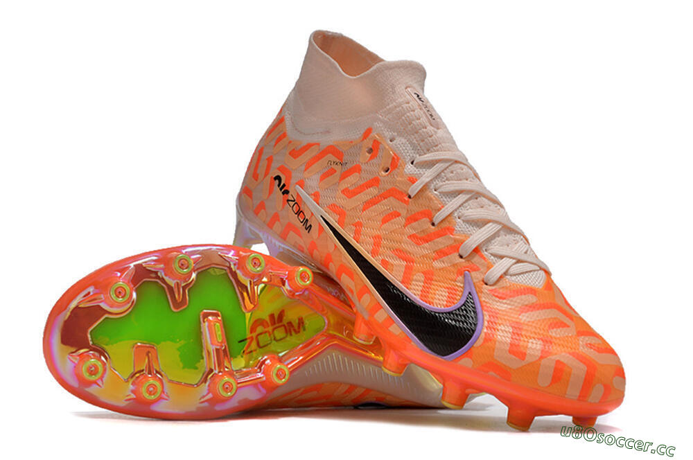 Unisex Nike Air Zoom Mercurial Superfly 9 Elite AG Artificial Grass High-Tops Football Boots - Pink/Black/Purple 3