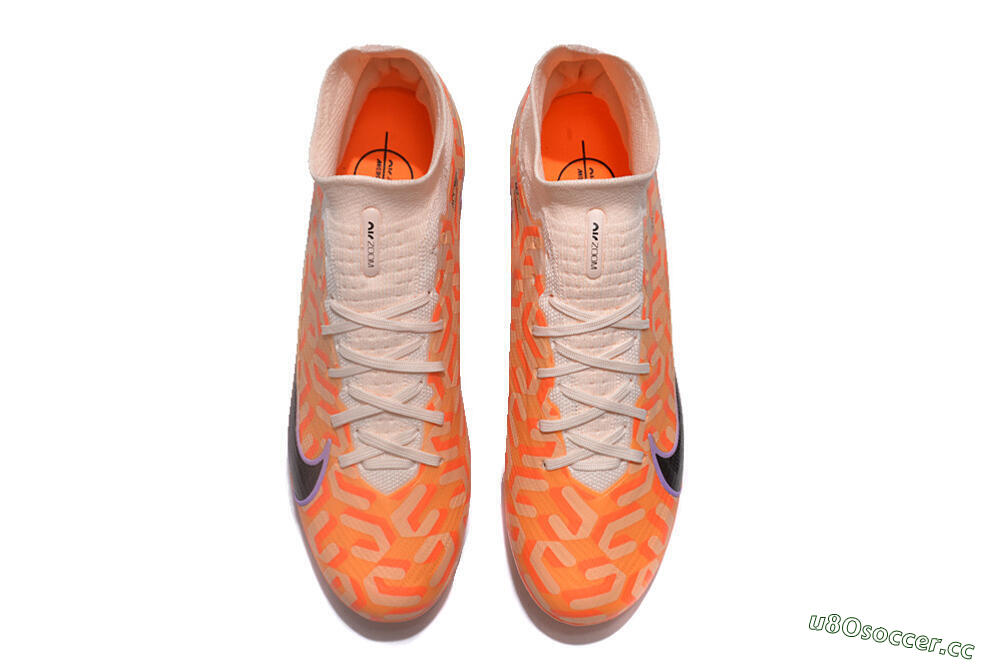Unisex Nike Air Zoom Mercurial Superfly 9 Elite AG Artificial Grass High-Tops Football Boots - Pink/Black/Purple 7