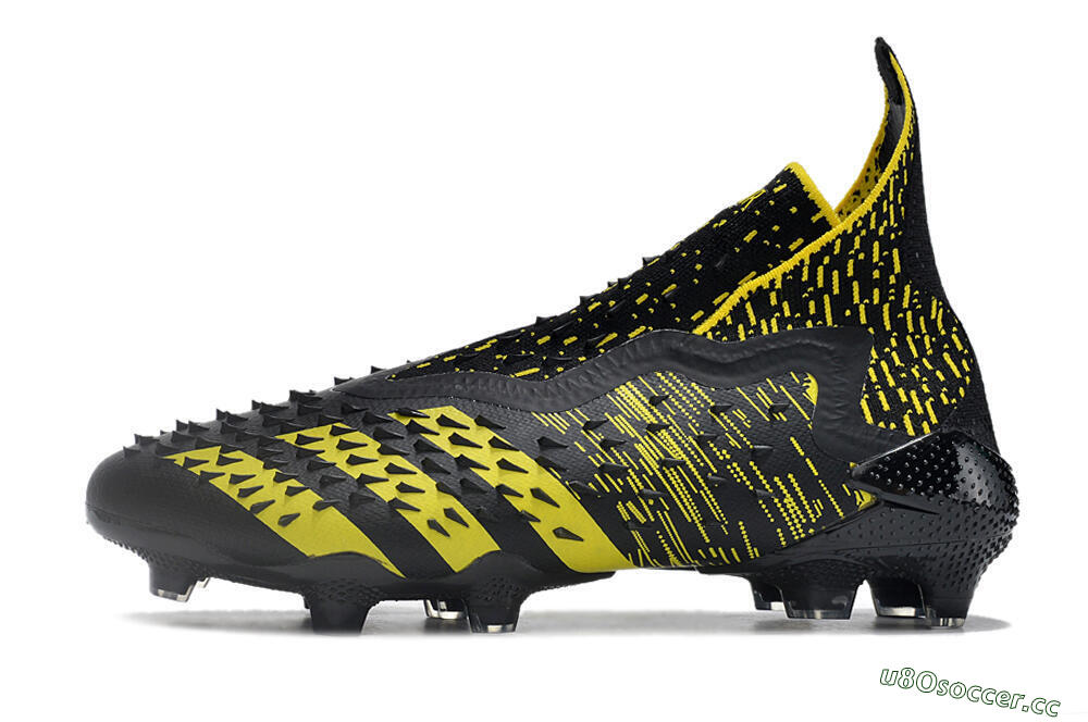 Men's Adidas Predator Freak.1 FG Firm Ground High-Tops Football Boots - Black/Yellow 0