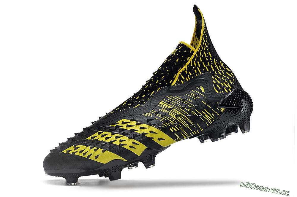 Men's Adidas Predator Freak.1 FG Firm Ground High-Tops Football Boots - Black/Yellow 5