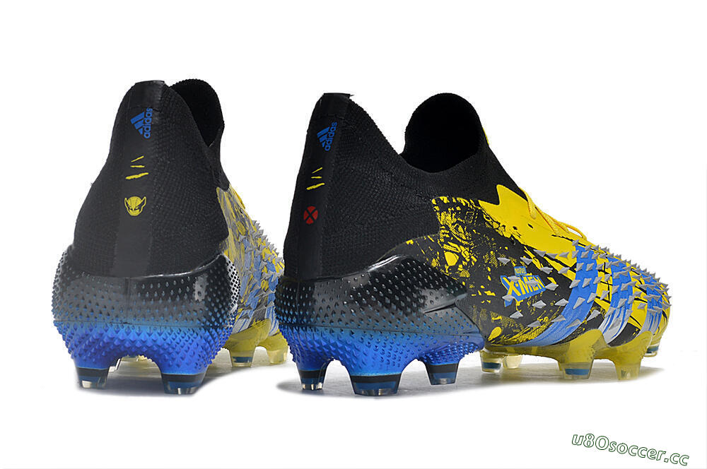 Men's Adidas Predator Freak.1 Low FG Firm Ground Low-Tops Football Boots - Yellow/Black/Blue 6