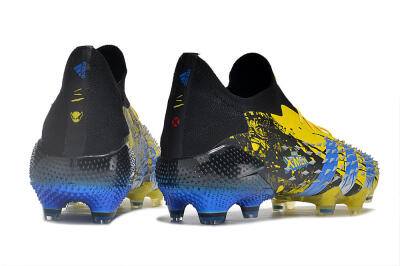 Men's Adidas Predator Freak.1 Low FG Firm Ground Low-Tops Football Boots - Yellow/Black/Blue