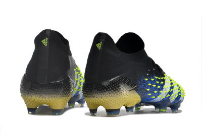 Men's Adidas Predator Freak.1 Low FG Firm Ground Low-Tops Football Boots - Black/Blue/Green