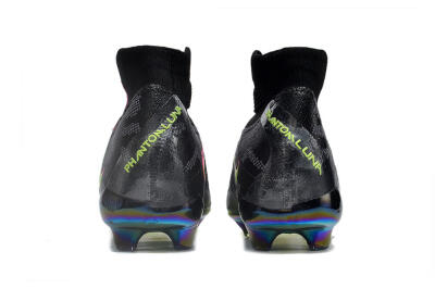 Men's Nike Phantom Luna Elite FG Firm Ground High-Tops Football Boots - Black/Yellow/Pink