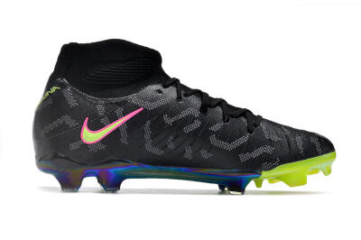 Men's Nike Phantom Luna Elite FG Firm Ground High-Tops Football Boots - Black/Yellow/Pink