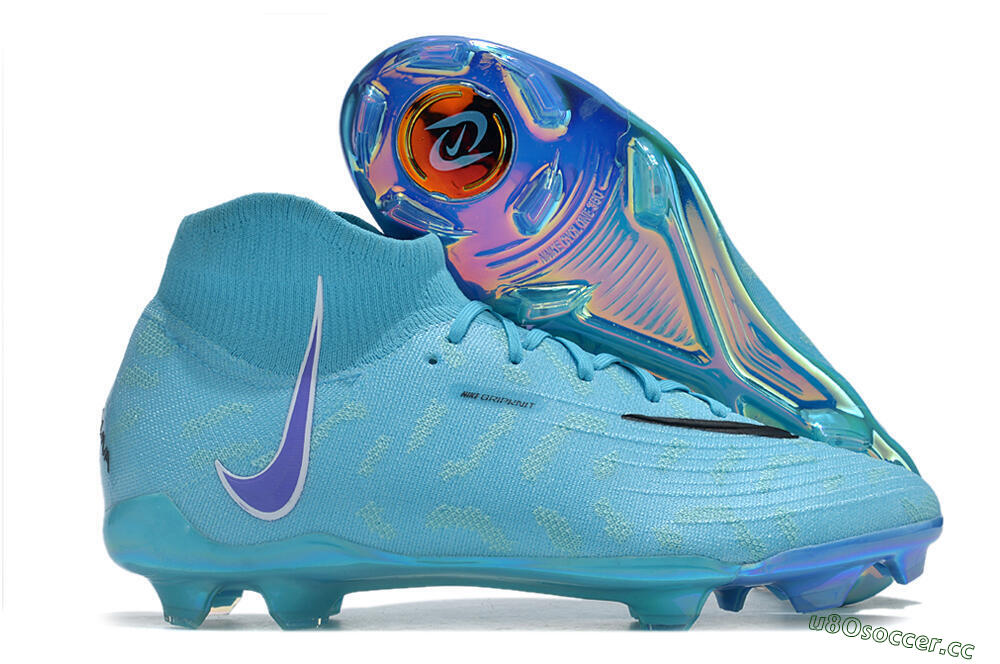 Men's Nike Phantom Luna Elite FG Firm Ground High-Tops Football Boots - Blue/Purple/White 2