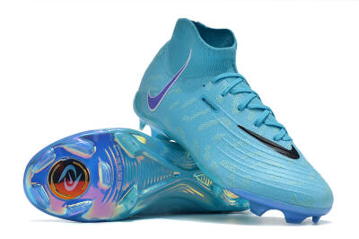 Men's Nike Phantom Luna Elite FG Firm Ground High-Tops Football Boots - Blue/Purple/White