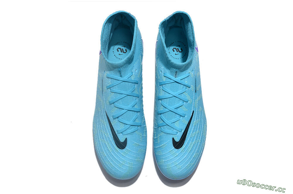 Men's Nike Phantom Luna Elite FG Firm Ground High-Tops Football Boots - Blue/Purple/White 4