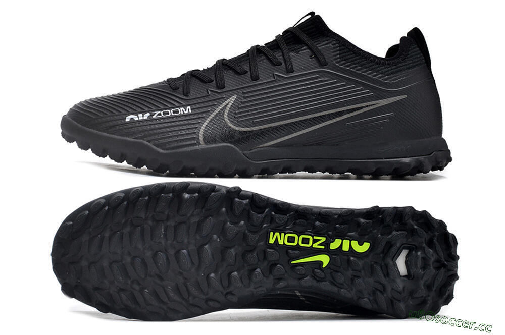 Unisex Nike Air Zoom Mercurial Vapor 15 Pro TF Artificial Turf Low-Tops Football Shoes - Black/White/Yellow 1