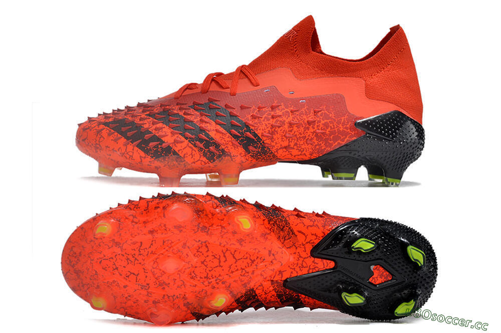 Men's Adidas Predator Freak.1 Low FG Firm Ground High-Tops Football Boots - Red/Black 1