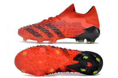 Men's Adidas Predator Freak.1 Low FG Firm Ground High-Tops Football Boots - Red/Black