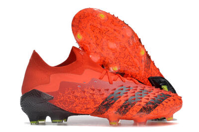 Men's Adidas Predator Freak.1 Low FG Firm Ground High-Tops Football Boots - Red/Black