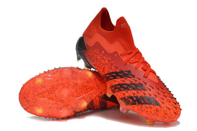 Men's Adidas Predator Freak.1 Low FG Firm Ground High-Tops Football Boots - Red/Black
