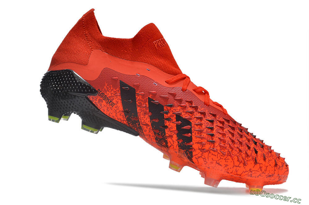 Men's Adidas Predator Freak.1 Low FG Firm Ground High-Tops Football Boots - Red/Black 4
