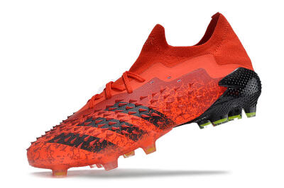 Men's Adidas Predator Freak.1 Low FG Firm Ground High-Tops Football Boots - Red/Black