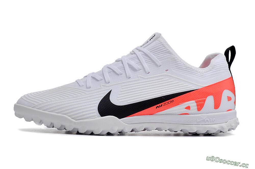 Unisex Nike Air Zoom Mercurial Vapor 15 Pro TF Artificial Turf Low-Tops Football Shoes - White/Black/Red 0