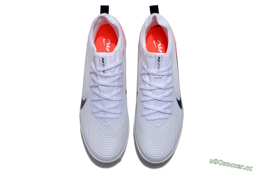 Unisex Nike Air Zoom Mercurial Vapor 15 Pro TF Artificial Turf Low-Tops Football Shoes - White/Black/Red 4