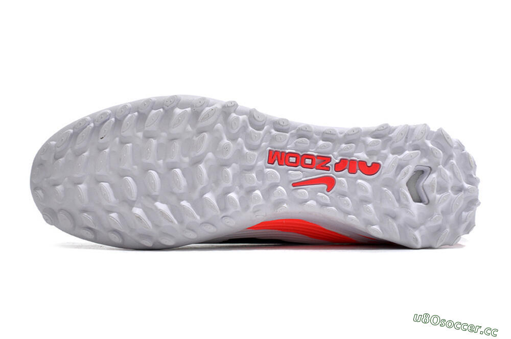 Unisex Nike Air Zoom Mercurial Vapor 15 Pro TF Artificial Turf Low-Tops Football Shoes - White/Black/Red 6