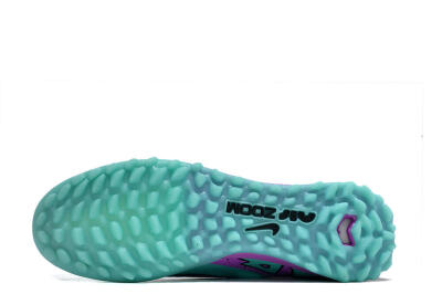 Unisex Nike Air Zoom Mercurial Superfly 9 Elite TF Artificial Turf High-Tops Football Shoes - Blue/Black/Purple