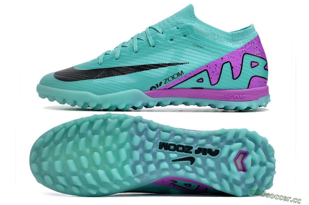 Unisex Nike Air Zoom Mercurial Vapor 15 Elite TF Artificial Turf Low-Tops Football Shoes - Blue/Black/Purple 1