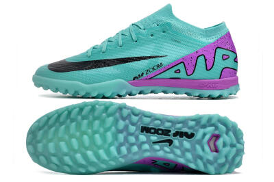 Unisex Nike Air Zoom Mercurial Vapor 15 Elite TF Artificial Turf Low-Tops Football Shoes - Blue/Black/Purple