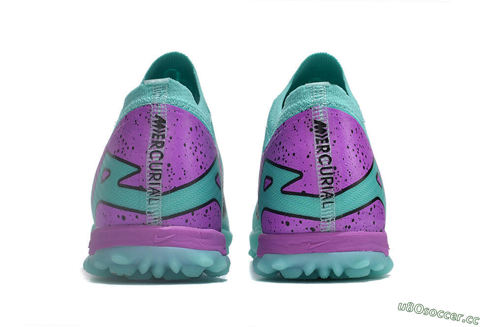 Unisex Nike Air Zoom Mercurial Vapor 15 Elite TF Artificial Turf Low-Tops Football Shoes - Blue/Black/Purple 5