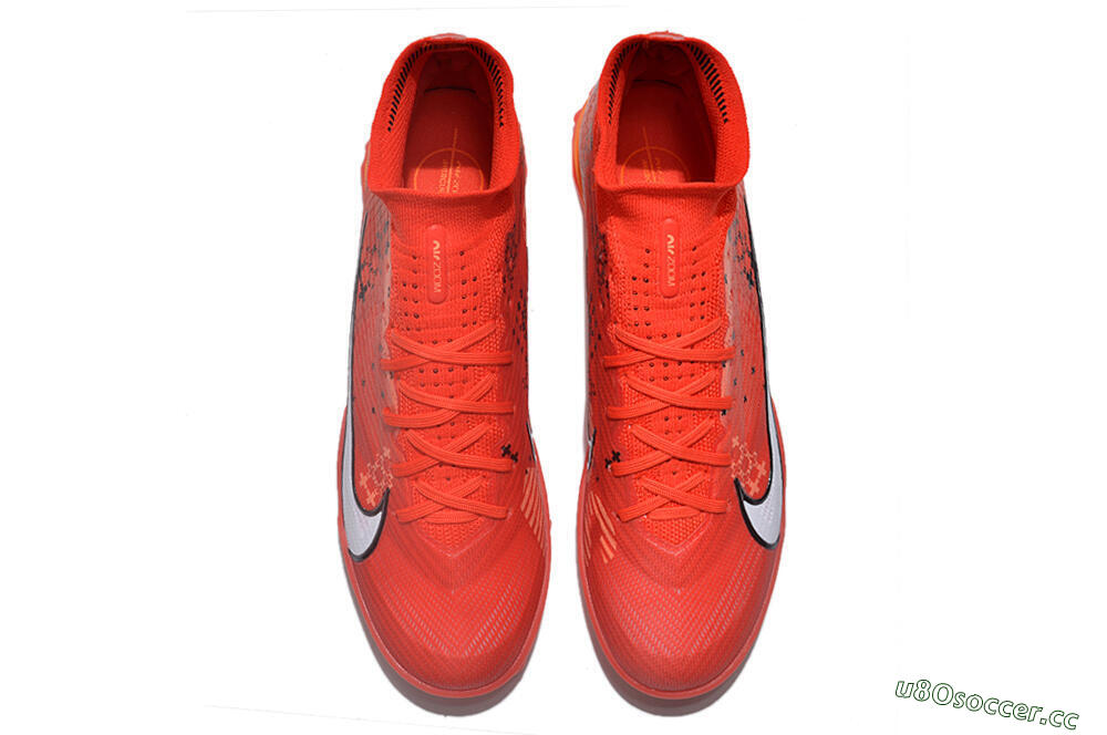 Unisex Nike Air Zoom Mercurial Superfly 9 Elite TF Artificial Turf High-Tops Football Shoes - Red/White/Black 4