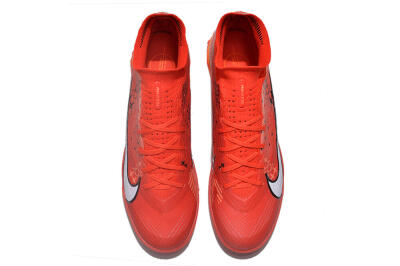 Unisex Nike Air Zoom Mercurial Superfly 9 Elite TF Artificial Turf High-Tops Football Shoes - Red/White/Black