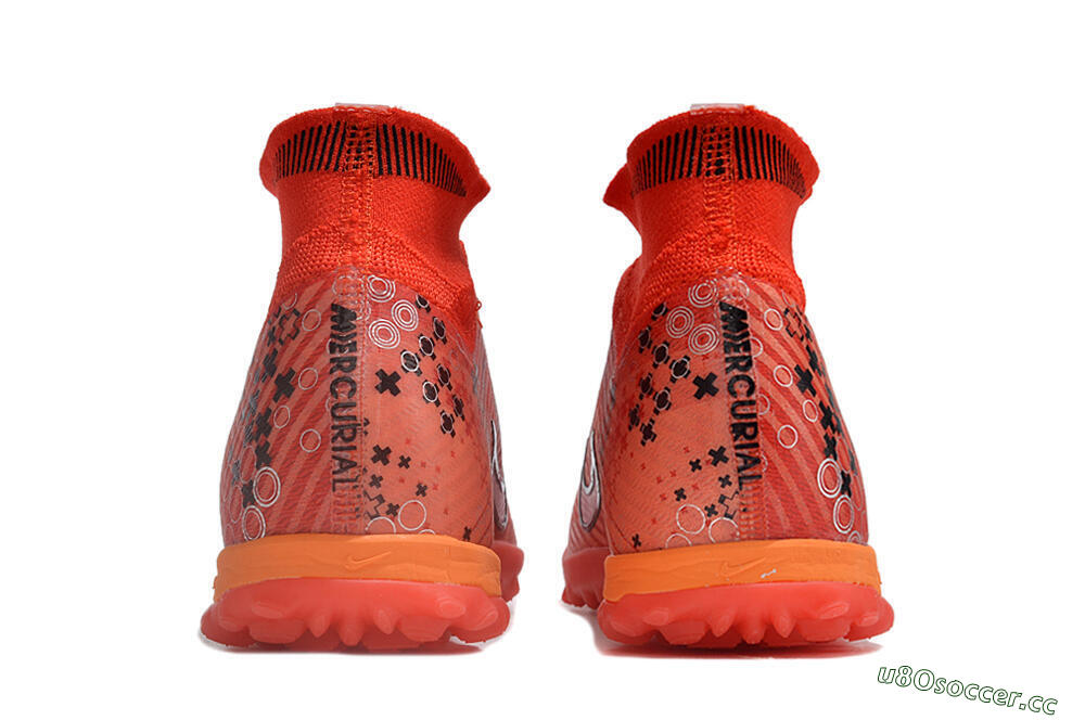 Unisex Nike Air Zoom Mercurial Superfly 9 Elite TF Artificial Turf High-Tops Football Shoes - Red/White/Black 5