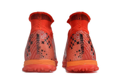 Unisex Nike Air Zoom Mercurial Superfly 9 Elite TF Artificial Turf High-Tops Football Shoes - Red/White/Black