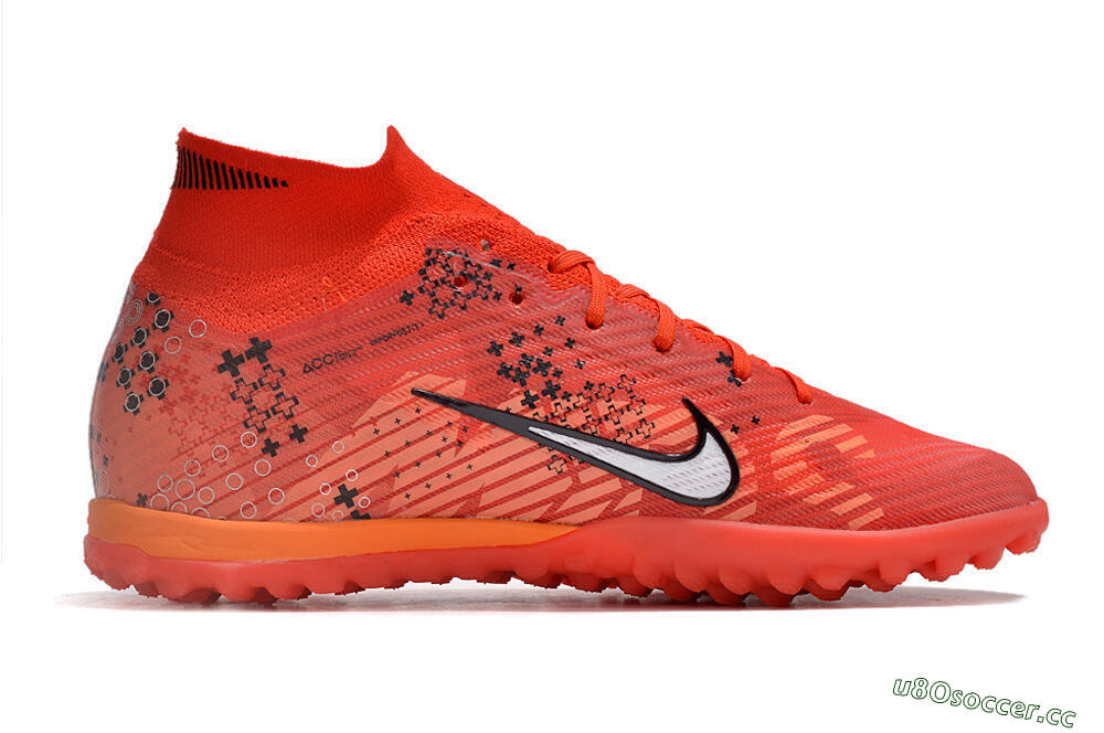 Unisex Nike Air Zoom Mercurial Superfly 9 Elite TF Artificial Turf High-Tops Football Shoes - Red/White/Black 7