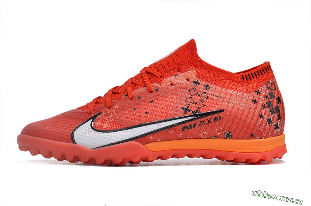 Unisex Nike Air Zoom Mercurial Vapor 15 Elite TF Artificial Turf Low-Tops Football Shoes - Red/White/Black 0