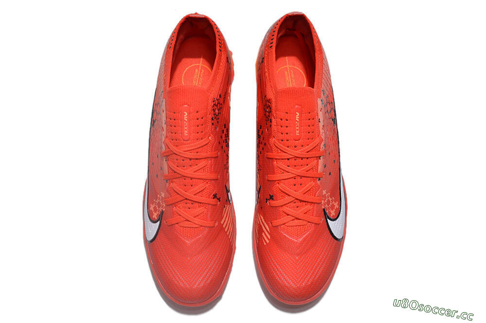 Unisex Nike Air Zoom Mercurial Vapor 15 Elite TF Artificial Turf Low-Tops Football Shoes - Red/White/Black 4