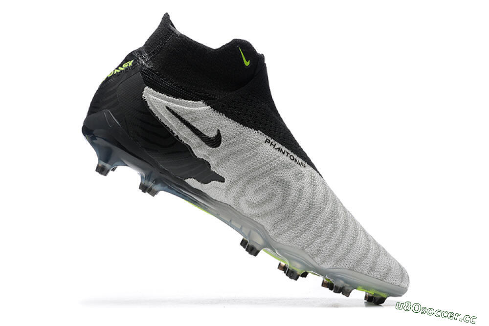 Men's Nike Phantom GX Elite DF FG Firm Ground High-Tops Football Boots - Grey/Black/Yellow 7