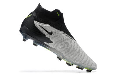 Men's Nike Phantom GX Elite DF FG Firm Ground High-Tops Football Boots - Grey/Black/Yellow